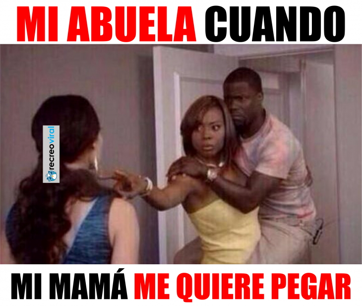 cuando ttu abuela te protege de tu madre meme