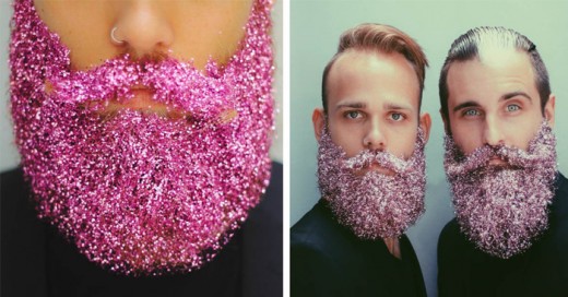 La nueva tendencia es traer brillos en la barba