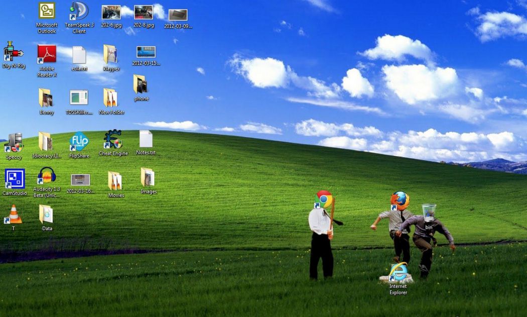 Fondos de pantalla que se burlan de internet explorer