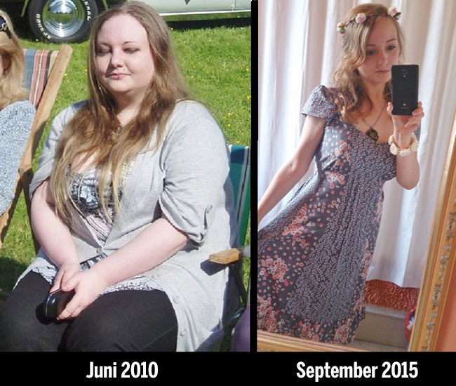 mujer perdió más de la mitad de su peso y a la fecha se a mantenido delgada