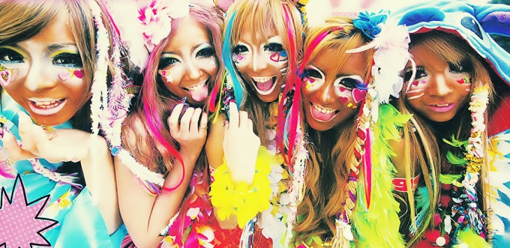 Chicas japonesas con la moda Blackface