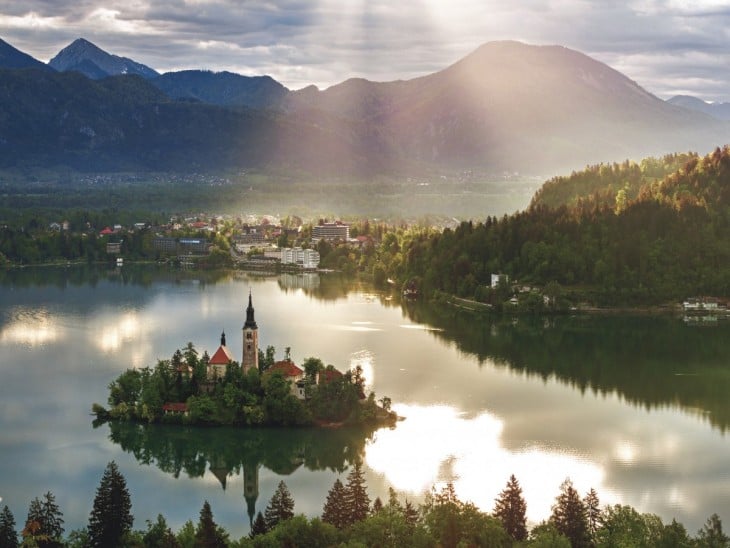 Lago Bled en Eslovenia 