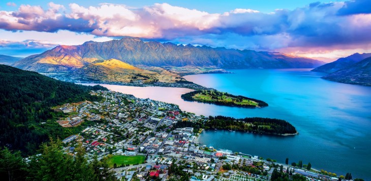 Foto panorámica de Nueva Zelanda 