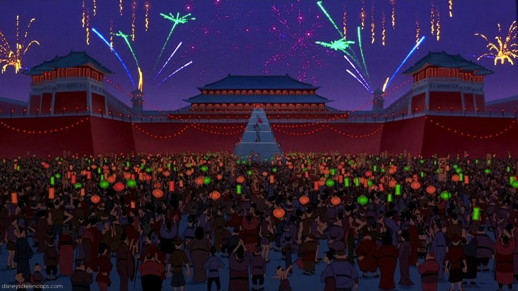 la casa del Emperador en la película Mulan