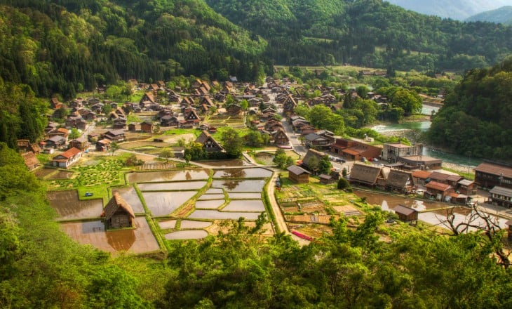 Shirakawa-go en Japón 