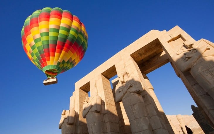 globo aerostático por Egipto 