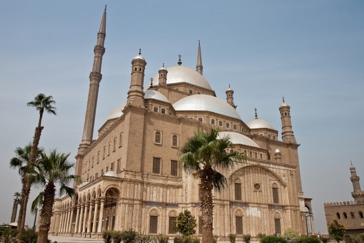 Mezquita Mohammed Ali ubicada en el cairo, egipto 