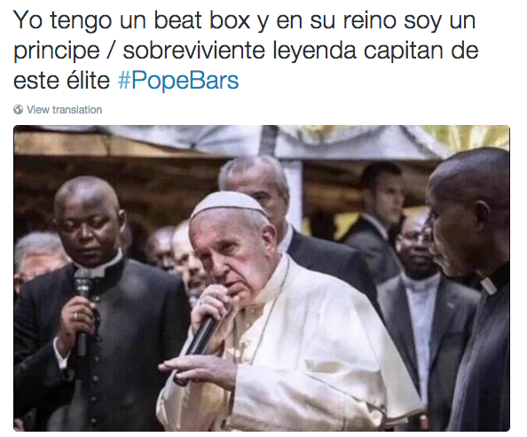 meme del papa rapero