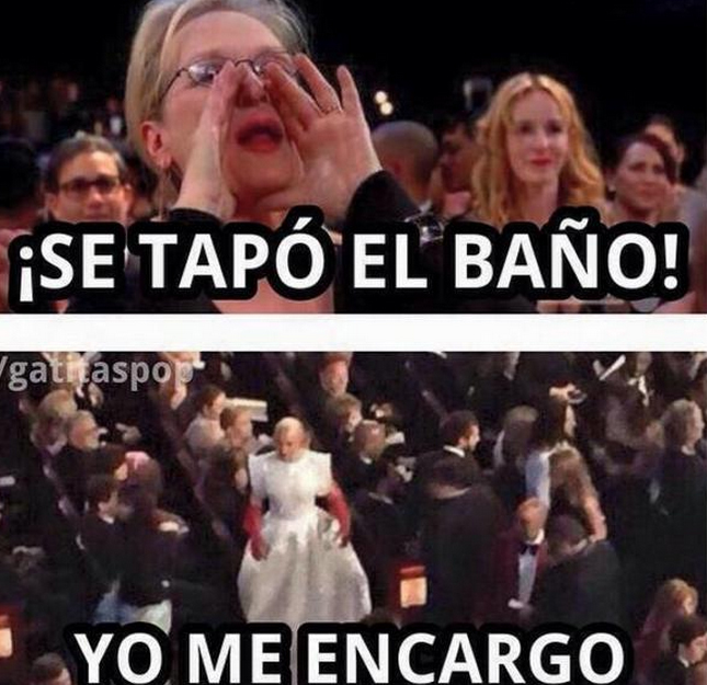 Meryl Streep con los Oscars meme se tapo el baño