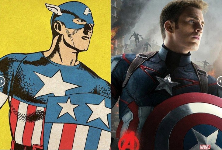 Capitán América antes y después de la película de Avengers Age Of Ultron 
