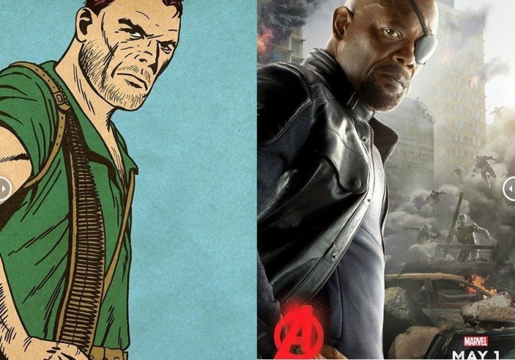 Comparación del actual Nick Fury con las primeras apariciones en los Avengers 