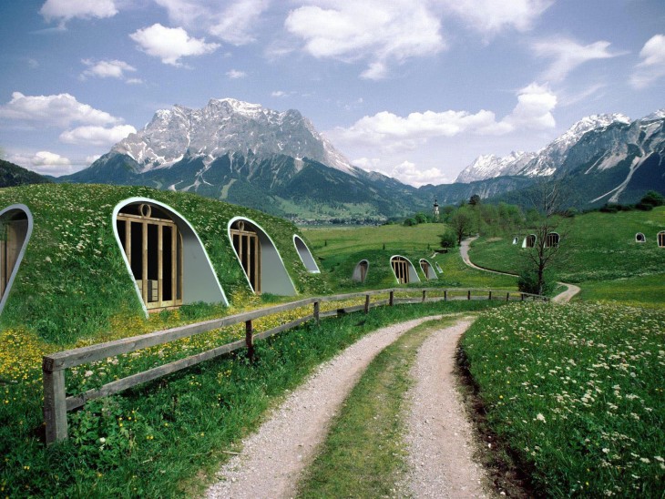 Casas prefabricadas al estilo 'hobbit' 