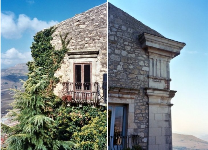 Estructura de las casas en Gangi, Sicilia 