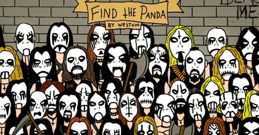 Finding The Panda In A Black Metal Crowd Is Almost Impossible