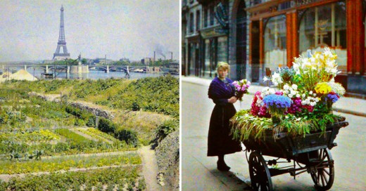Raras imagenes antiguas a color de Paris