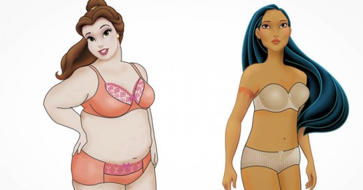 Curvy Kate se imaginó cómo serían las Princesas Disney si fueran más realistas