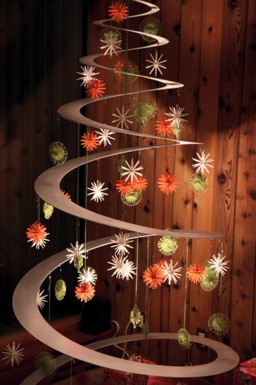 espiral en forma de árbol de navidad 