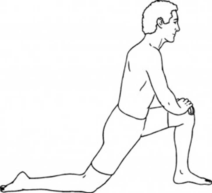 ilustración que muestra el estiramiento de cadera 