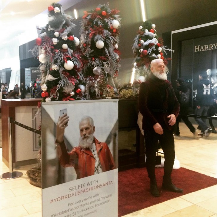 Selfie con el fasion santa en toronto 