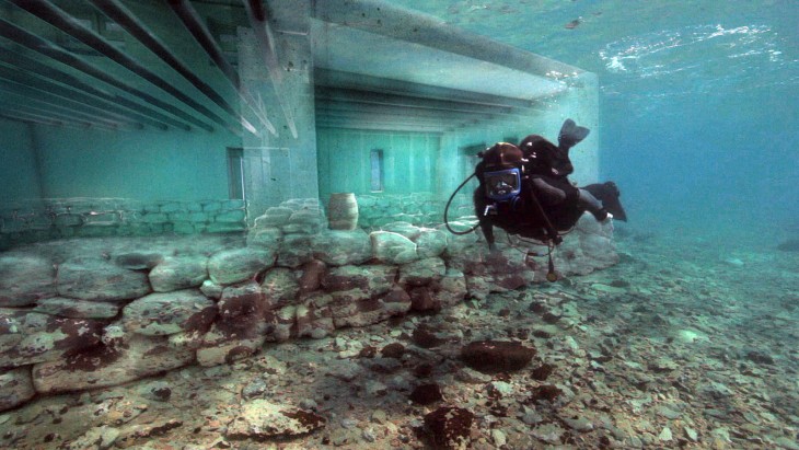 Pavlopetri ciudad sumergida a la costa sur de Laconia, Grecia 