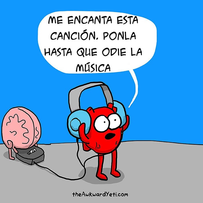 cerebro poniendo música al corazón 