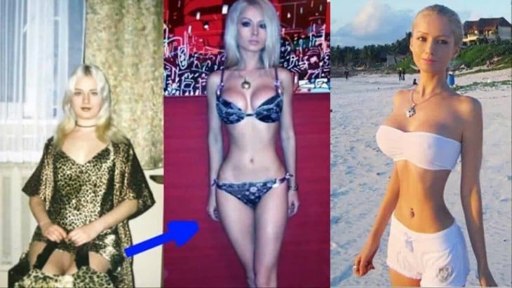 evolución de Valeria Lukyanova en la 'barbie humana' 