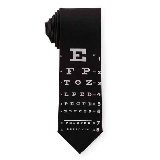 Corbata negra con diseño de la carta de ojo