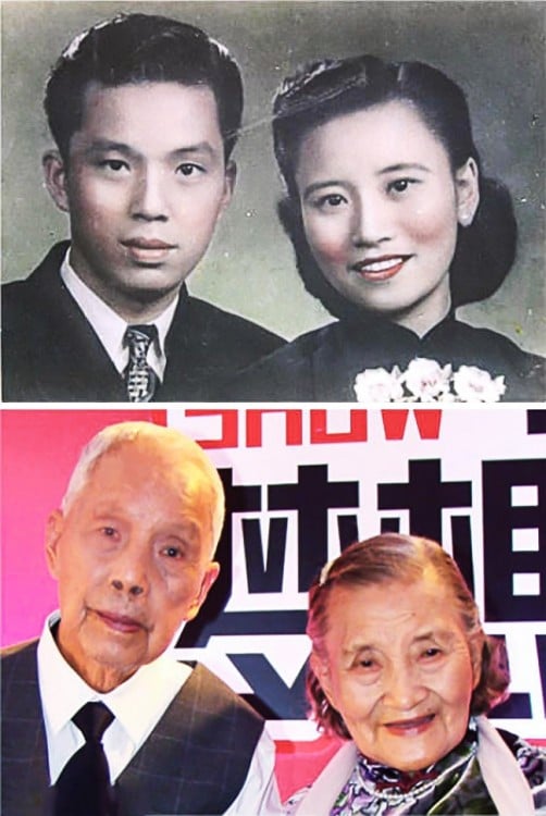 Fotos de una pareja en china que celebró sus 70 años de casados 