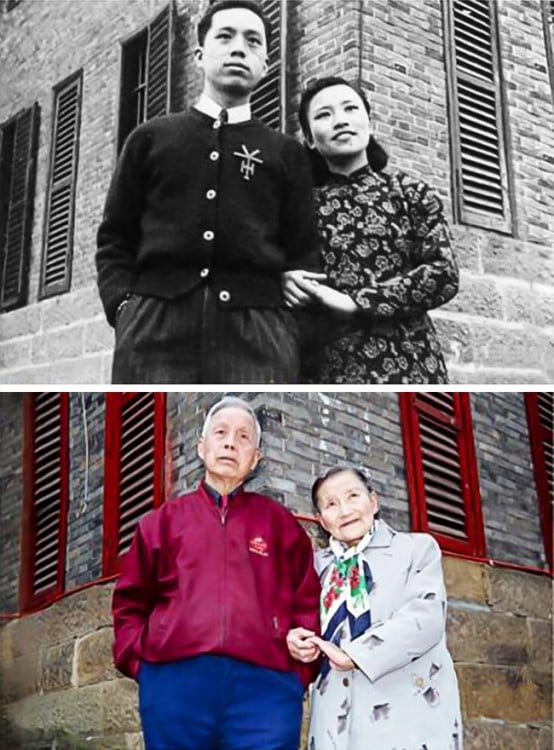 Pareja de esposos en China recrea sus fotos de bodas 