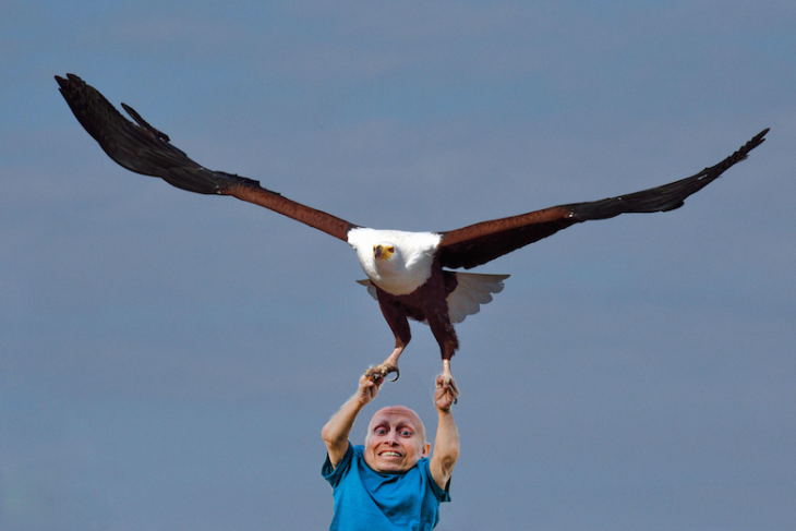 VERNIE TROYER EN UN AGUILA