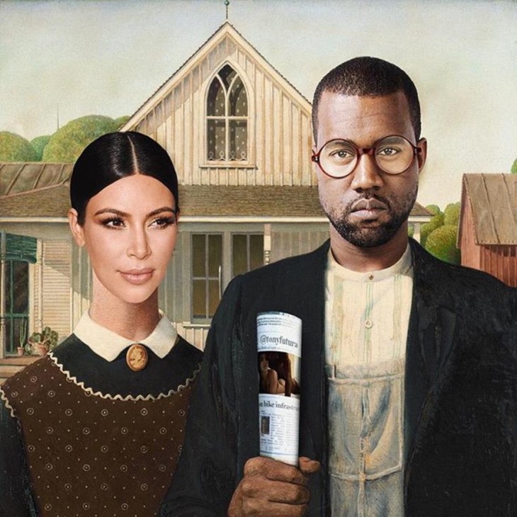 KIM KARDASHIAN Y KANIE WEST SEGÚN LA VISIÓN DE TONY FUTURA