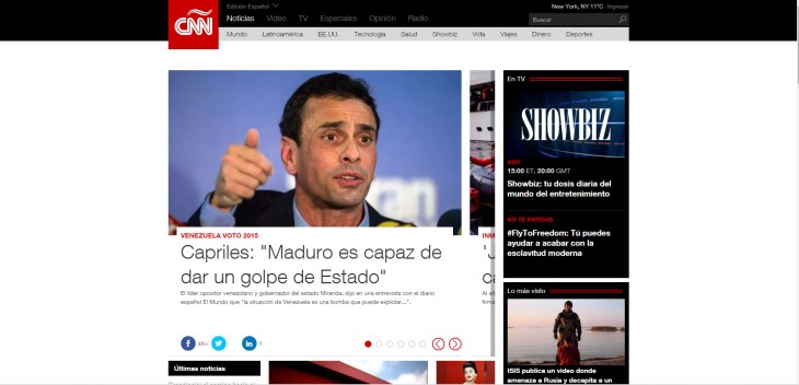 así se veía cnn en el 2015