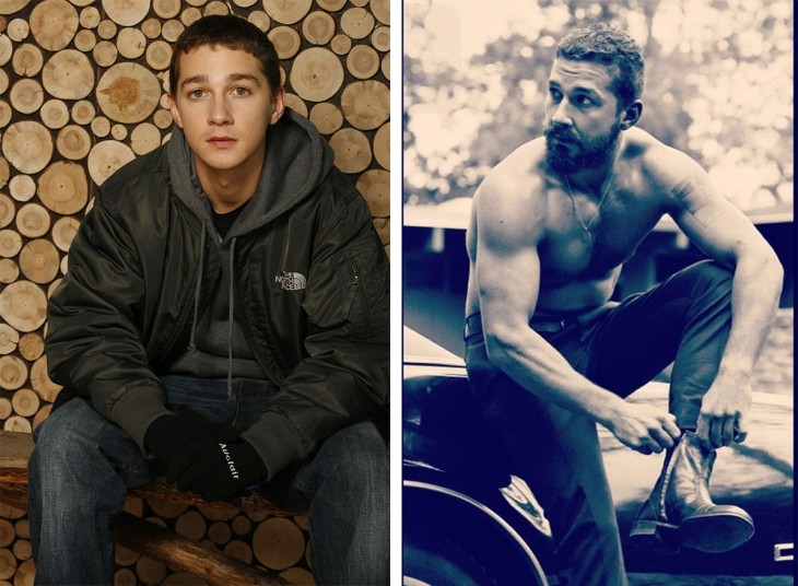 Shia LaBeouf durante los últimos 10 años ha mejorado su aspecto considerablemente, se ha convertido en un galán de hollywood y poco a poco ha conseguido más fama a través de las películas de Transformers