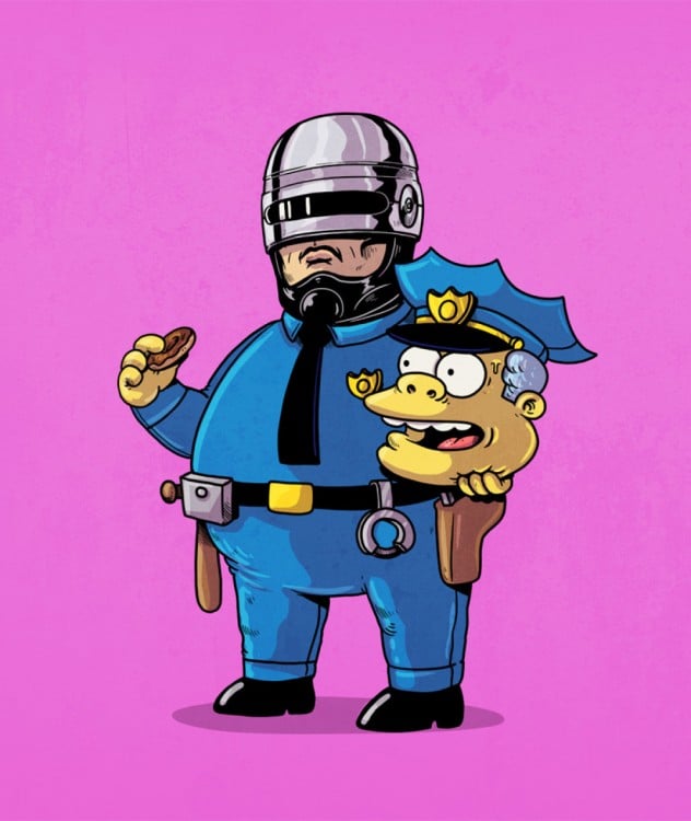 POLICIA DE LOS SIMPSON DESFRAZASO DE ROBOCOP