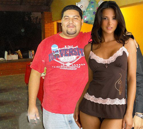 persona que photoshopea a cu pareja de un lado y puso encima a una chica guapa