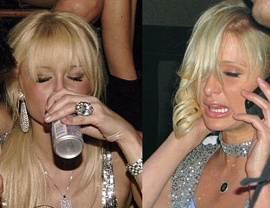 Paris Hilton hablando por telefono borracha