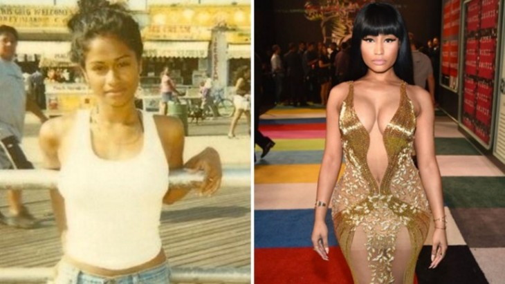 nicky minaj antes y después de sus inicios como cantante