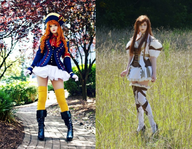 Angela Clayton vestida con personajes de cosplay 