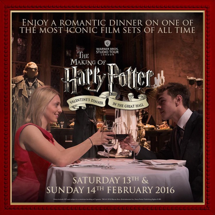 Poster de Warner Bros por la cena de San Valentín en Hogwarts este 2016