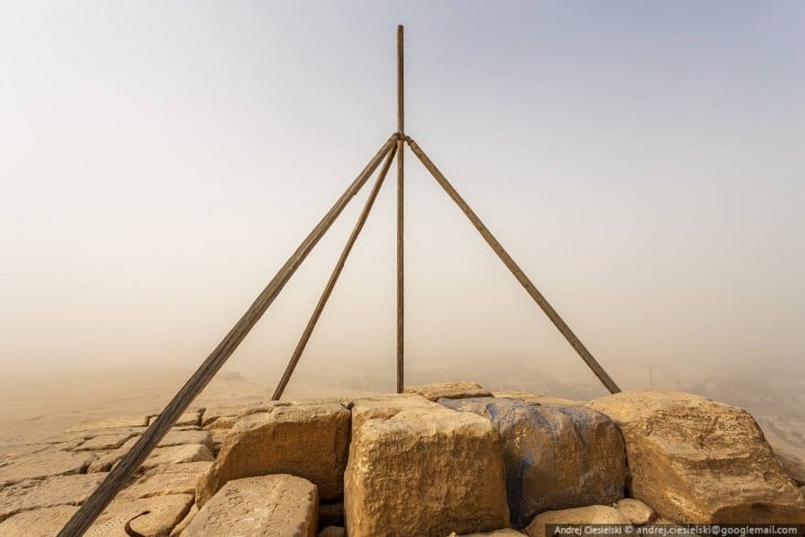 vista desde la cima de la pirámide Giza en Egipto 