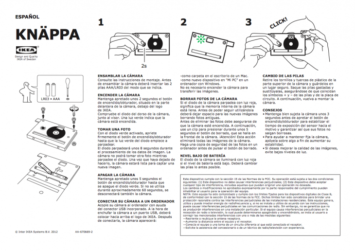 manual de instrucciones para una cámara 