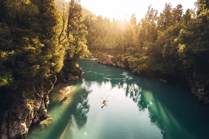 Hokitika Gorge en Westland, Nueva Zelanda 