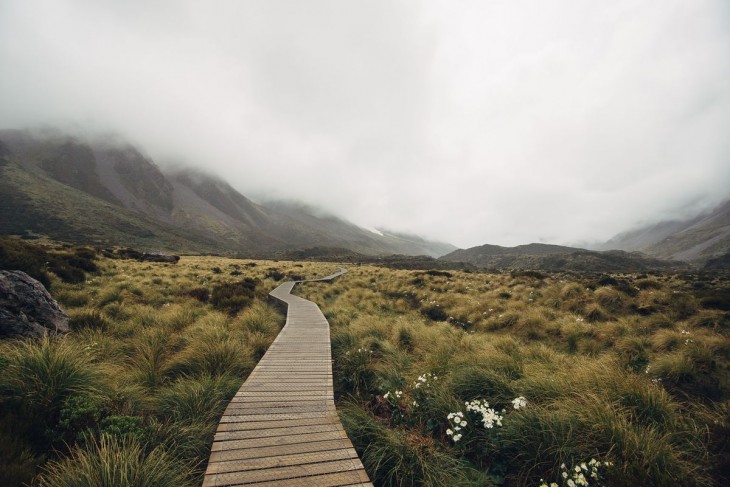 Camino hacia Aoraki 