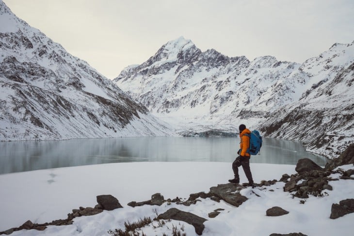 Parque Nacional de Aoraki, Lago Hooker y Monte Cook en Nueva Zelanda 