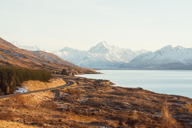 Lago Pukaki y Monte Cook, Nueva Zelanda 