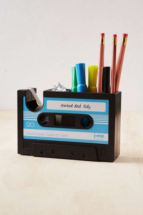 organizador de escritorio en forma de cassette
