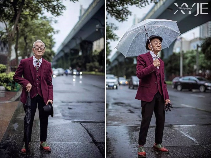 Granjero de 85 años se vuelve icono de la moda en China y es viral en Weibo 