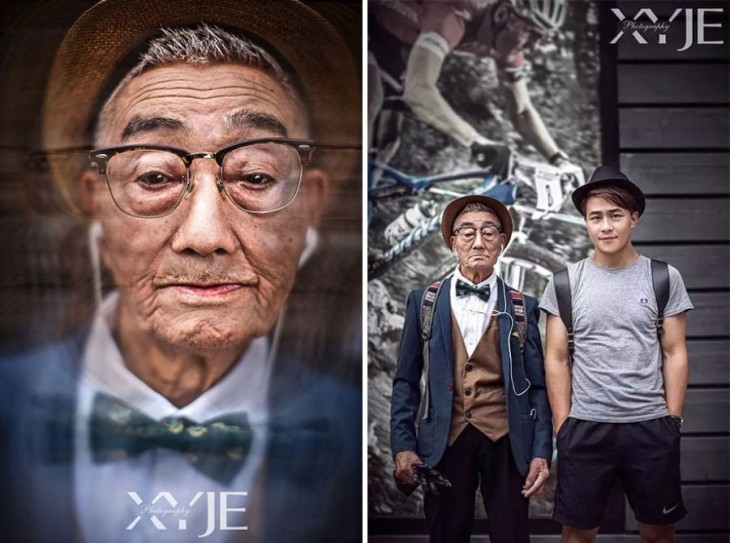 Fotógrafo que convirtió a su abuelo en todo un icono de la moda Hipster en China 