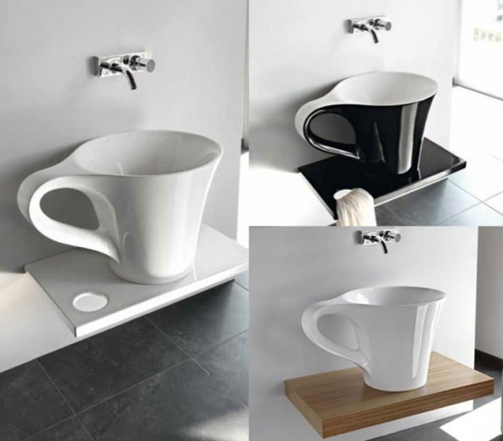 lavabo en forma de taza de café 