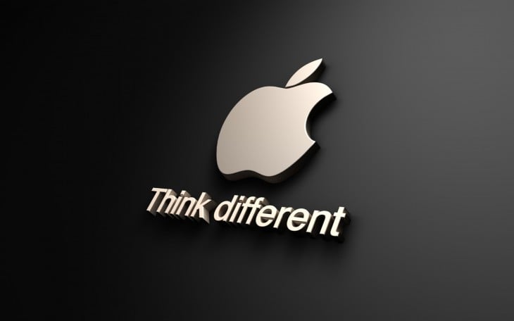 Logotipo de la marca apple (think different) 